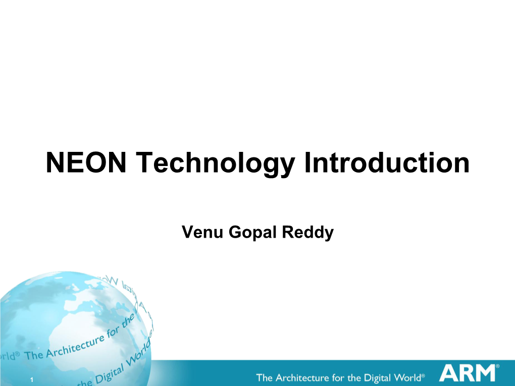 NEON Technology Introduction