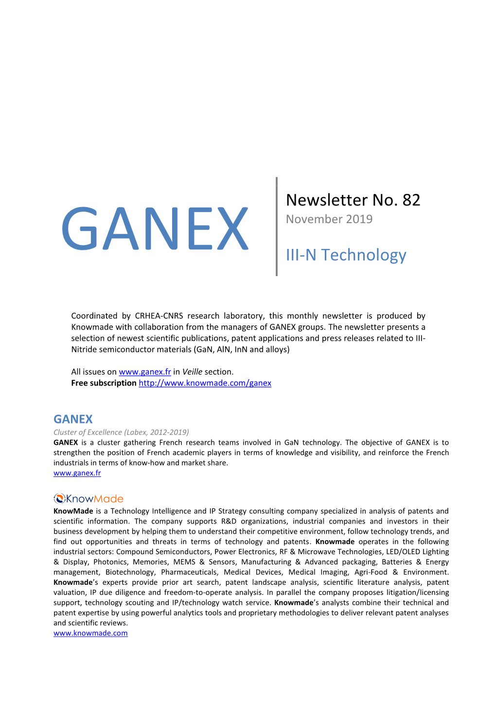 GANEX III-N Newsletter