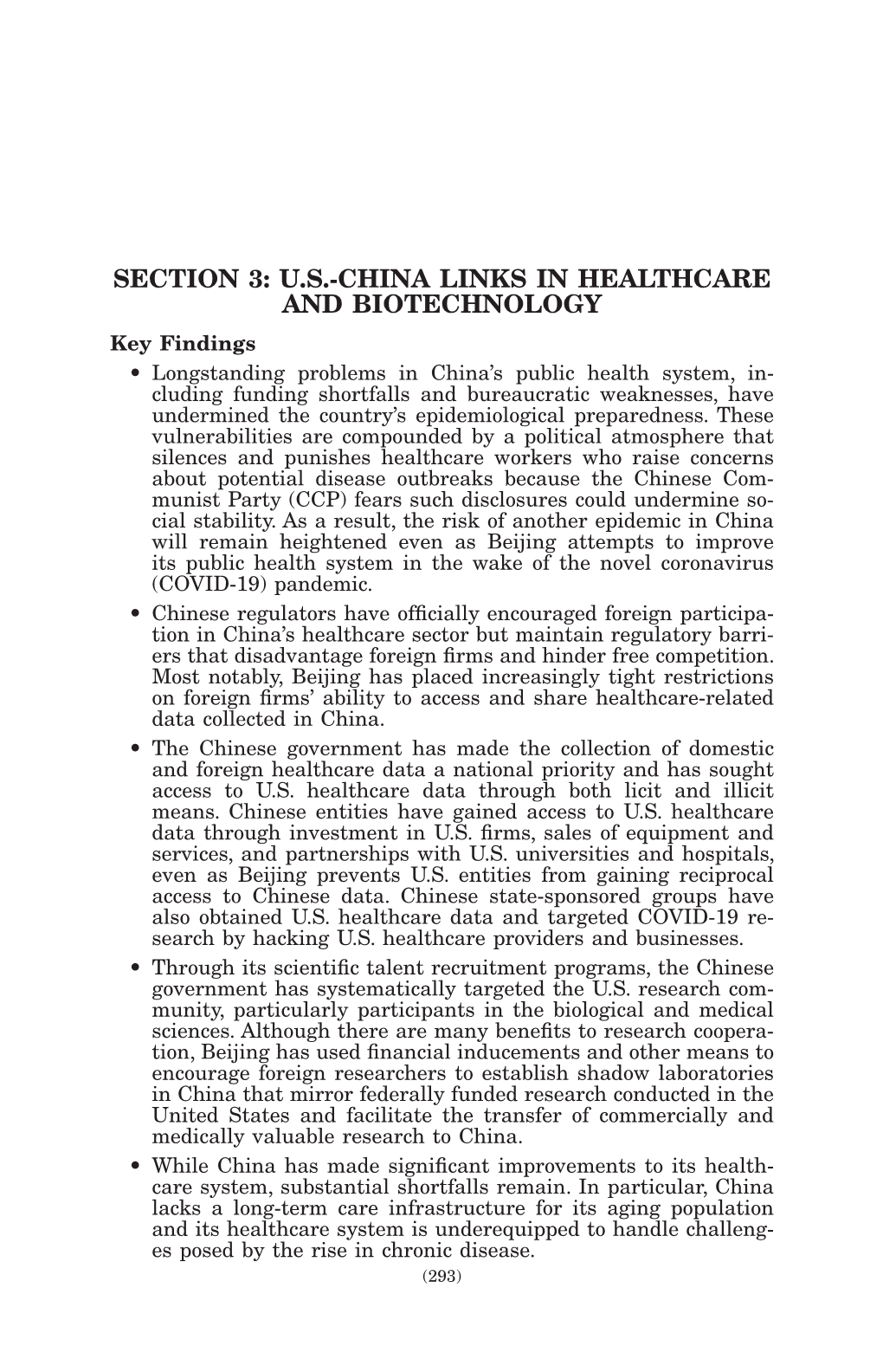 U.S.-China Links in Healthcare and Biotechnology