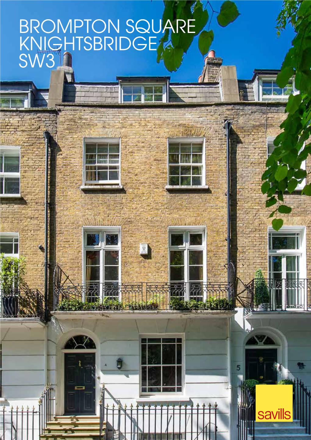 BROMPTON SQUARE KNIGHTSBRIDGE SW3 a Wonderful Unmodernised Grade II Listed Family House on This Popular Knightsbridge Square