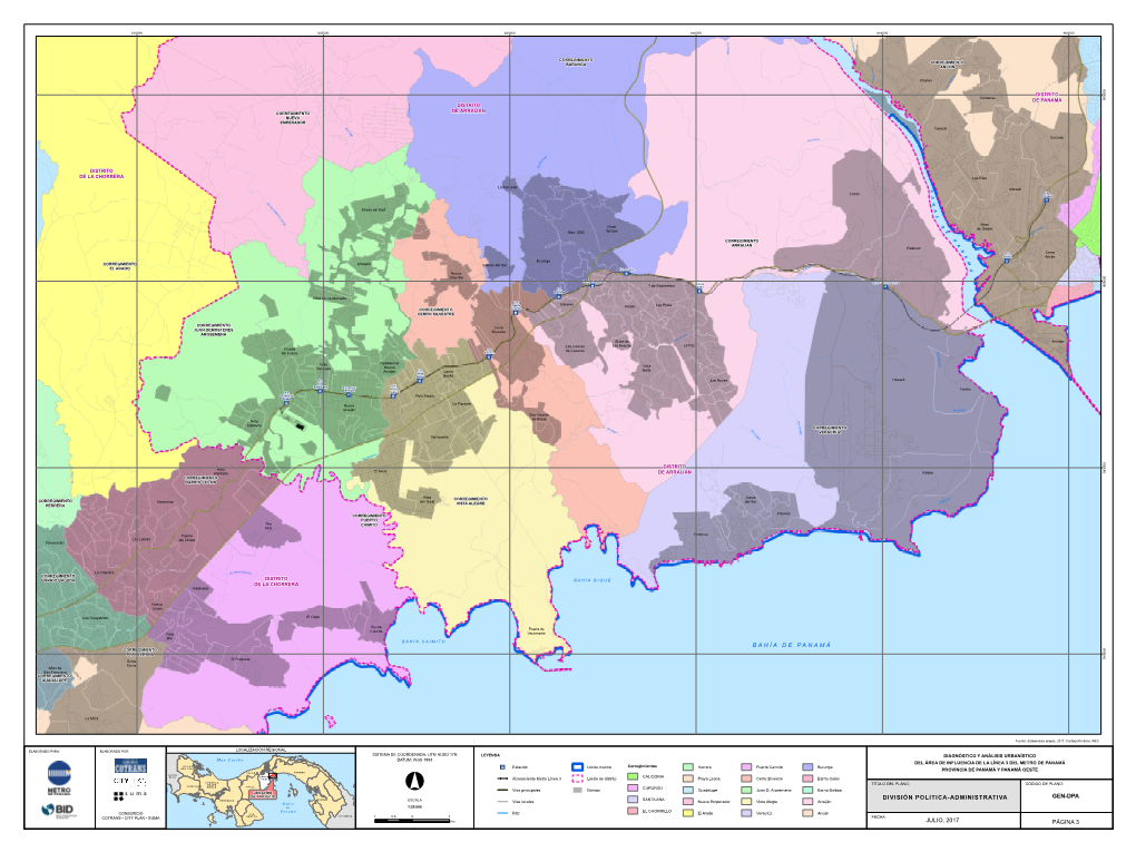 Bahía De Panamá División Politica-Administrativa Gen