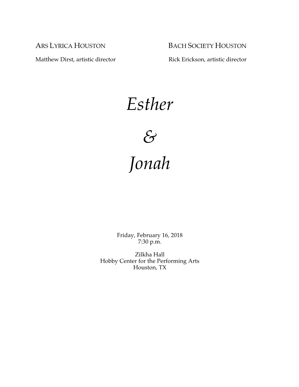 Esther & Jonah