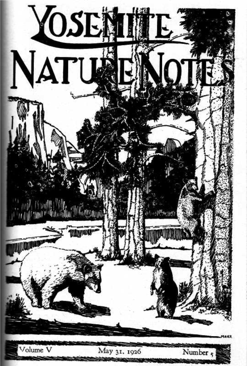 Yosemite Nature Notes, 1926, Pp