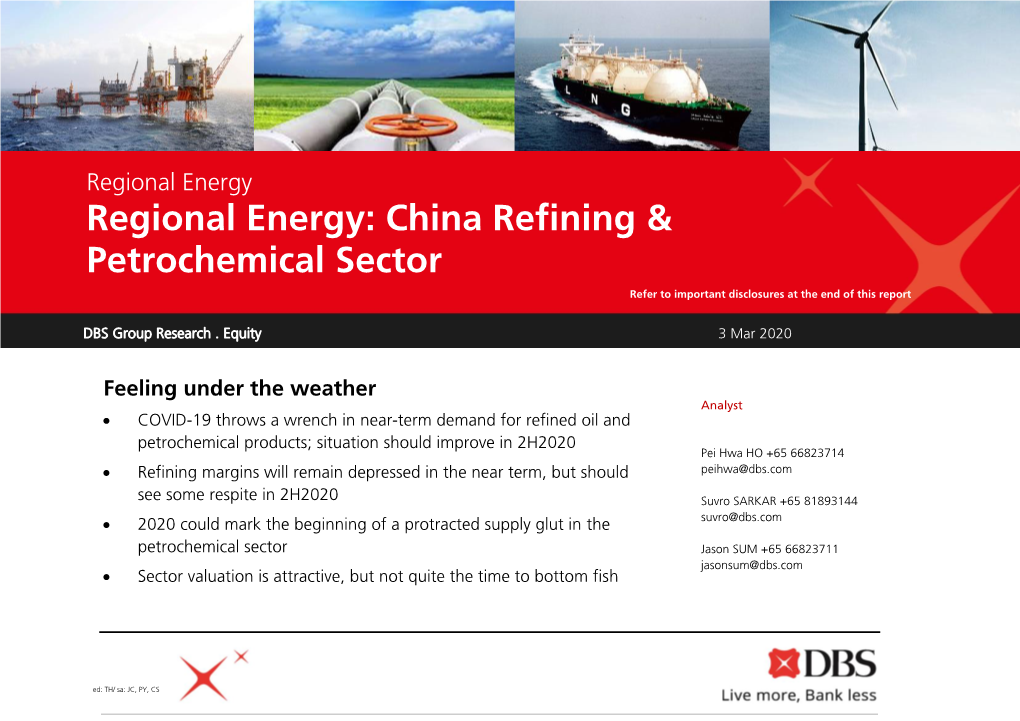 Regional Energy: China Refining & Petrochemical Sector