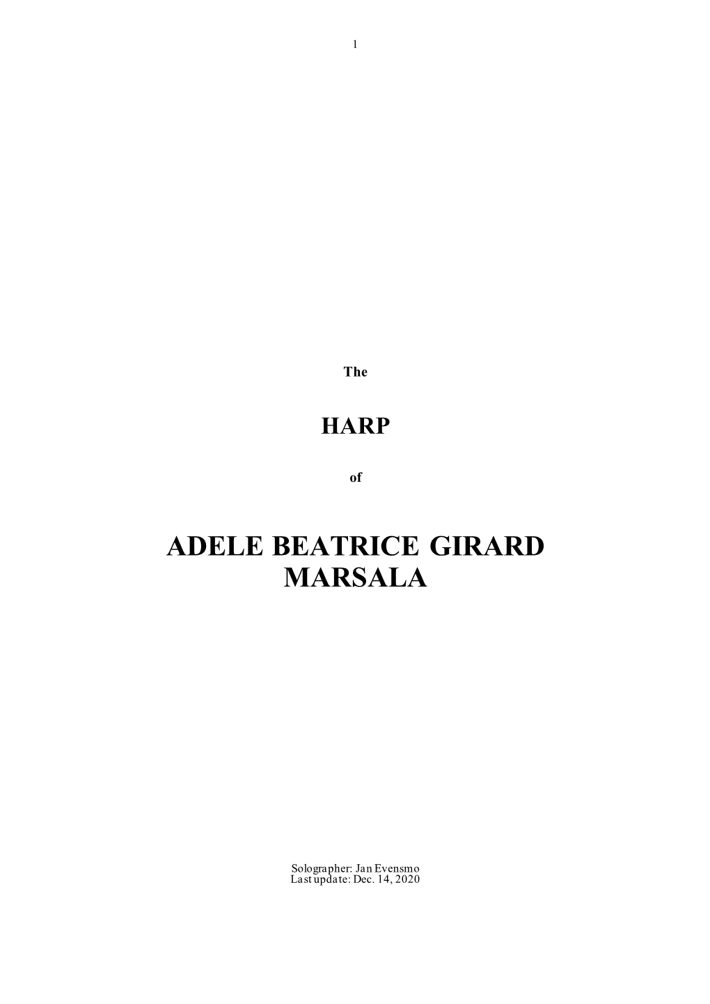 Download the Harp of Adele Girard