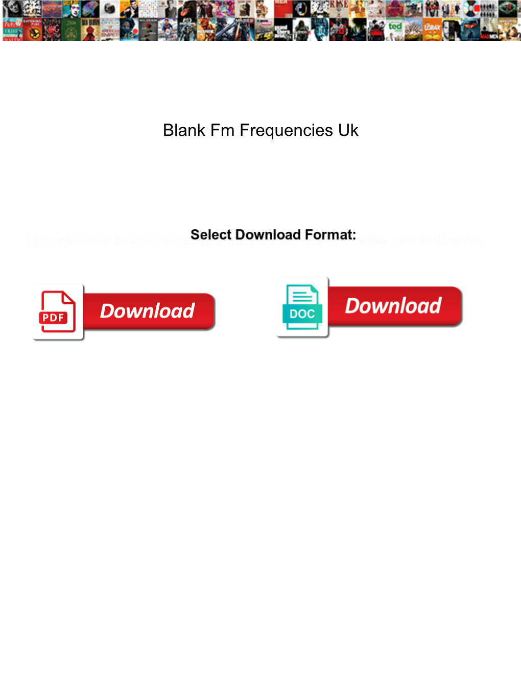 Blank Fm Frequencies Uk