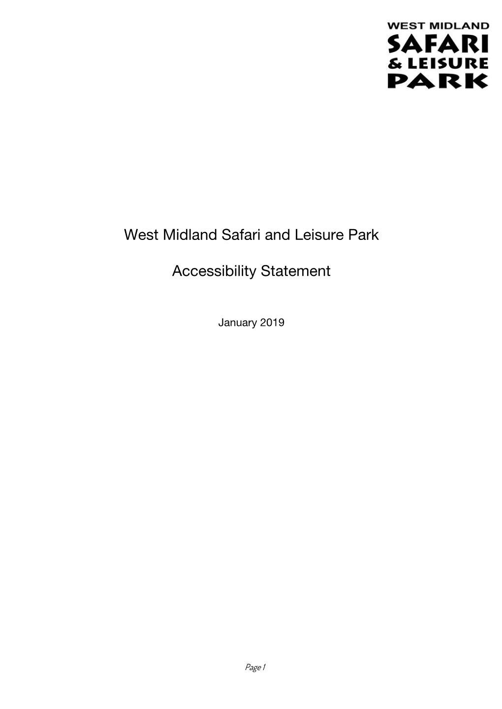 West Midland Safari and Leisure Park Accessibility Statement