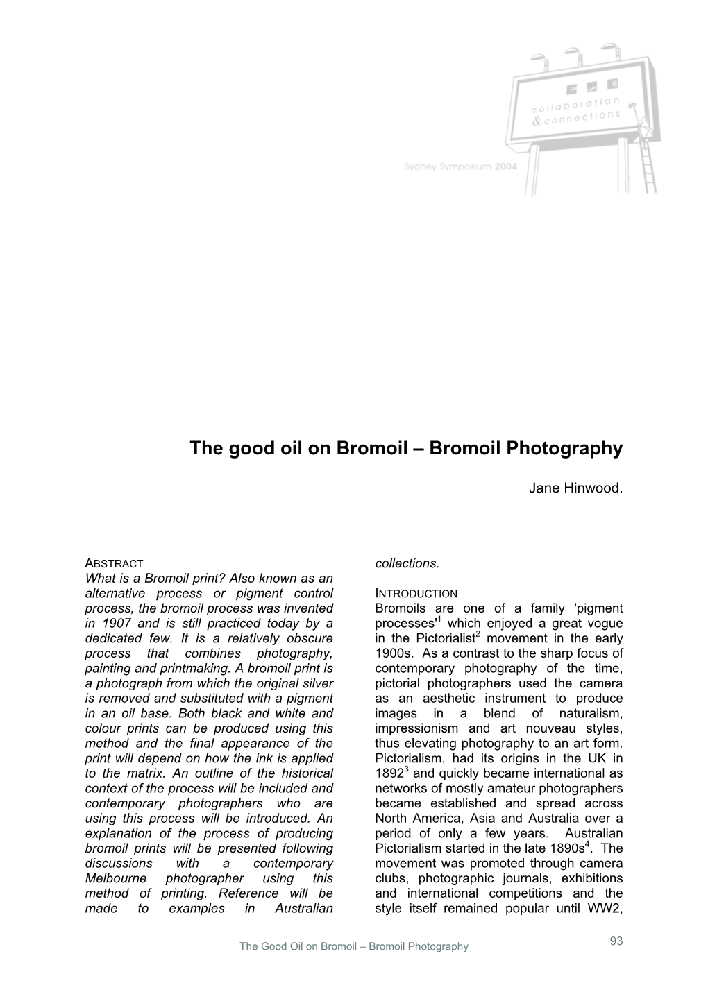 The Good Oil on Bromoil – Bromoil Photography
