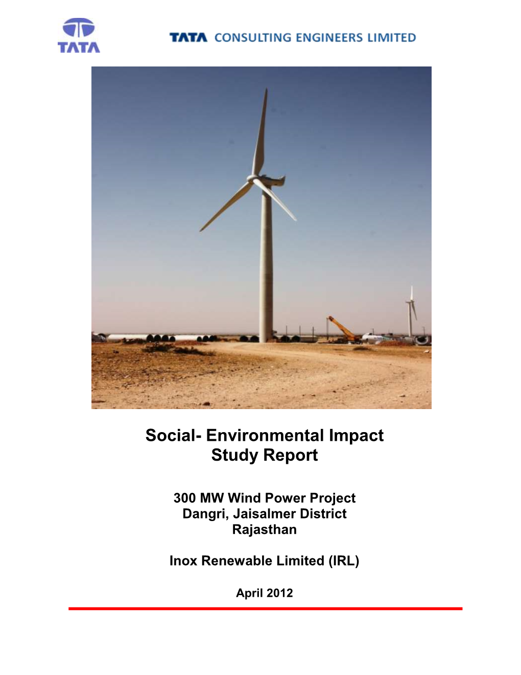 Social- Environmental Impact Study Report 300 MW