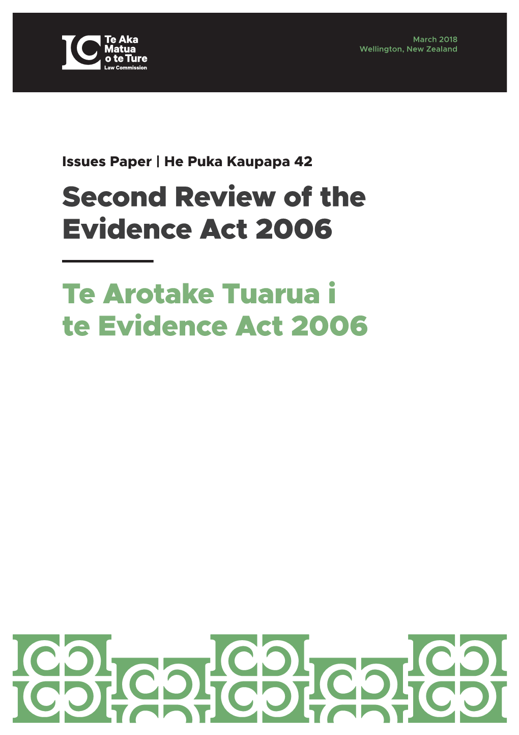 NZLC IP42 Second Review of the Evidence