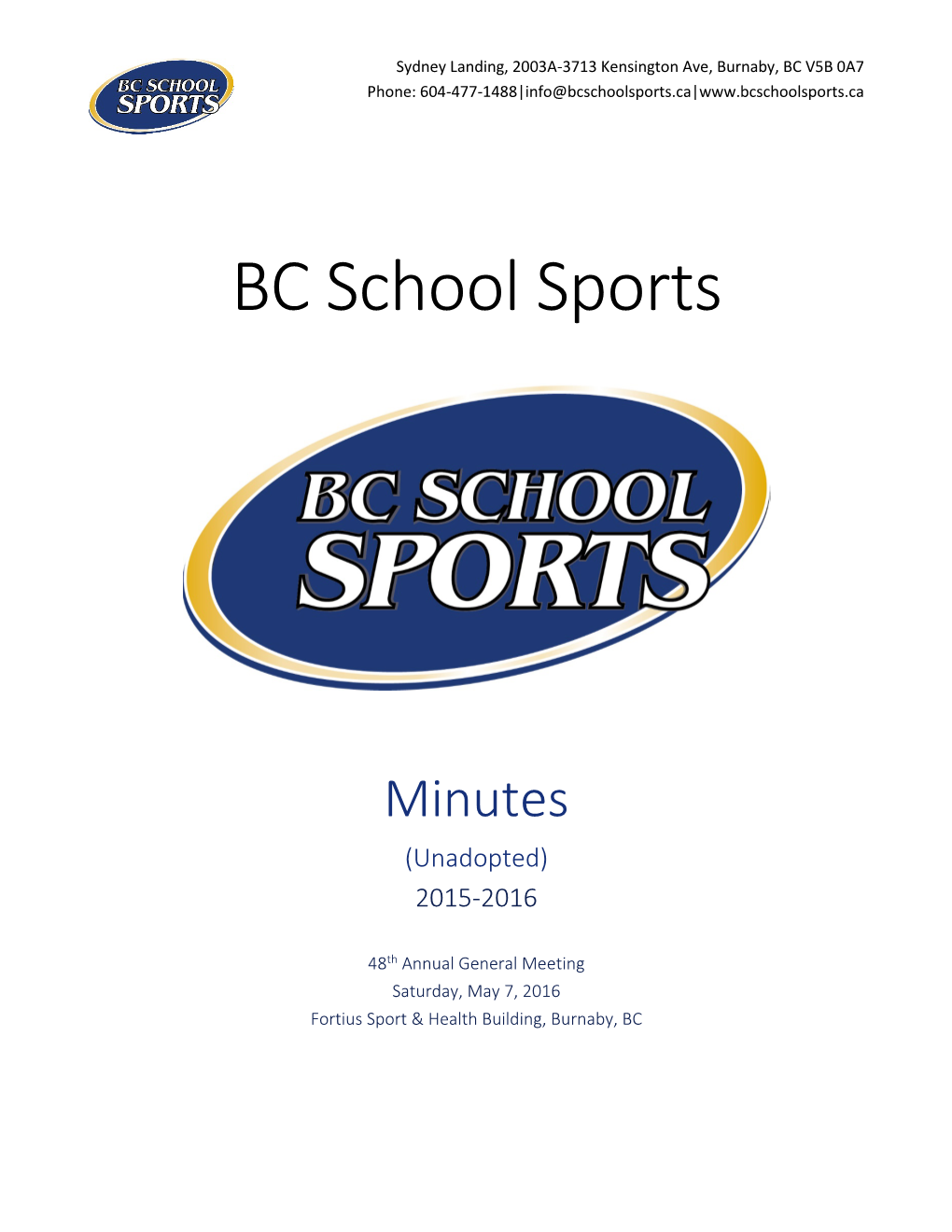 2015-16 AGM Minutes Draft.Pdf