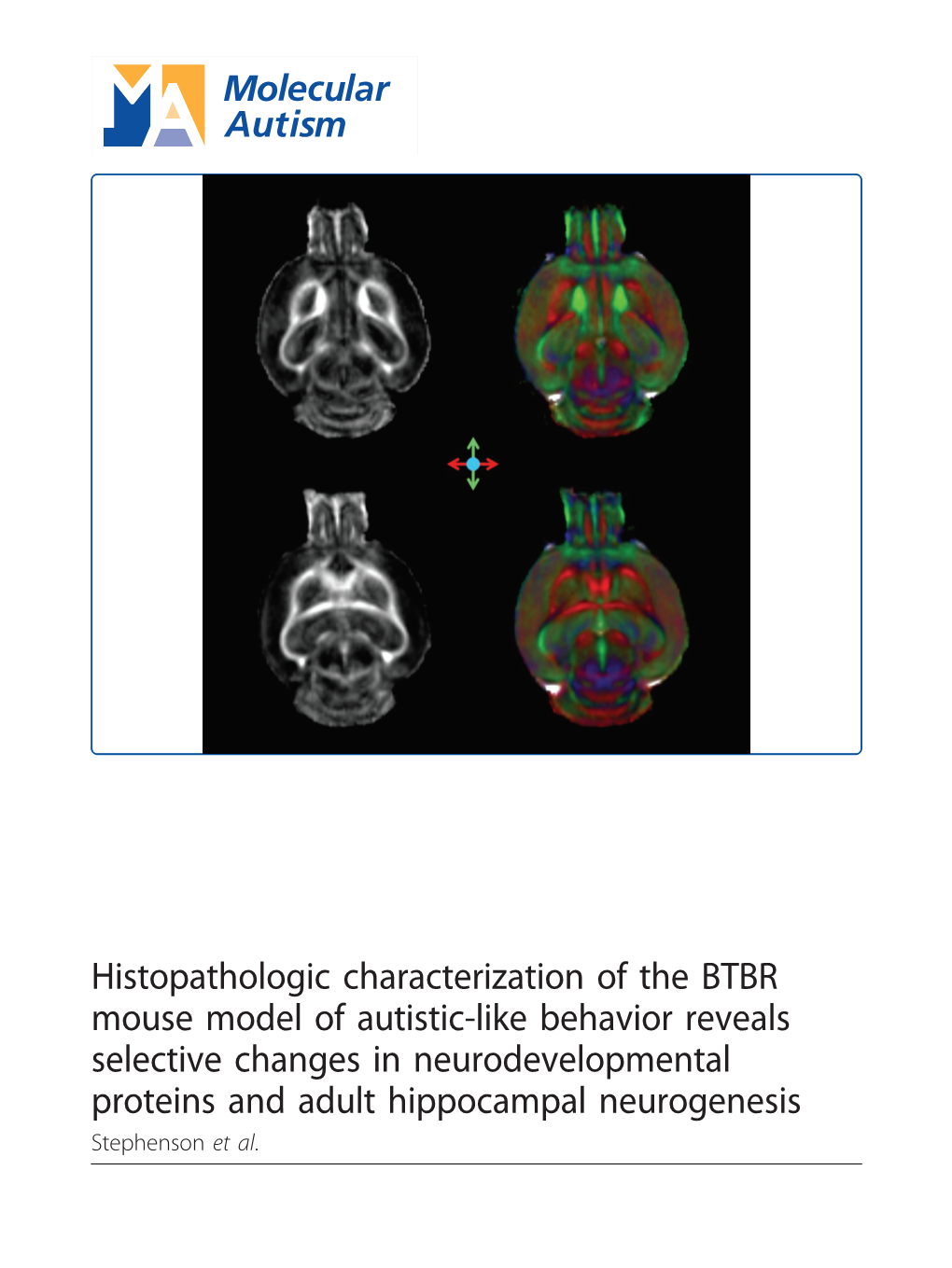 Histopathologic Characterization of the BTBR Mouse Model of Autistic-Like