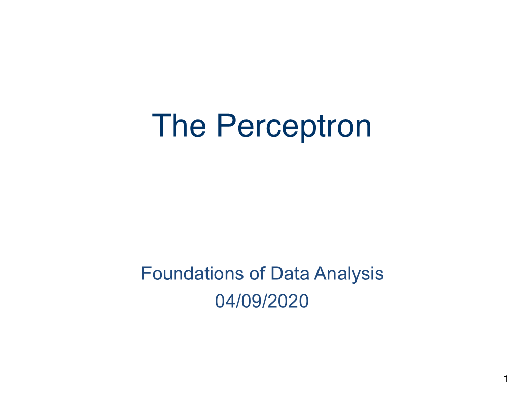 The Perceptron