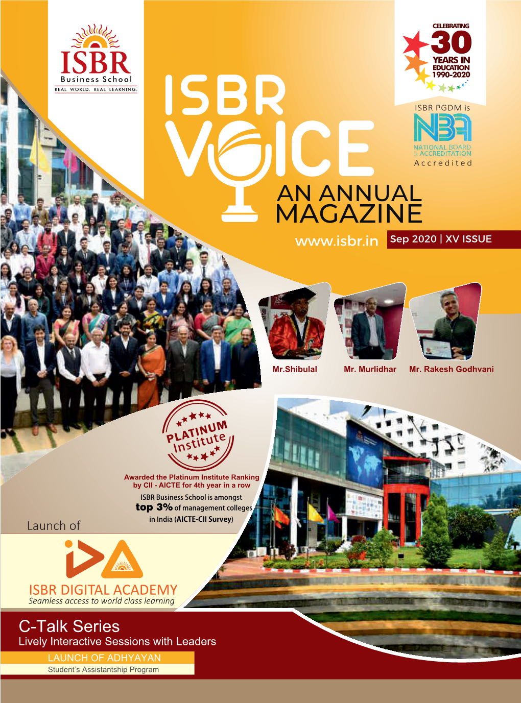 ISBR VOICE 2020 | XV ISSUE What’S INSIDE