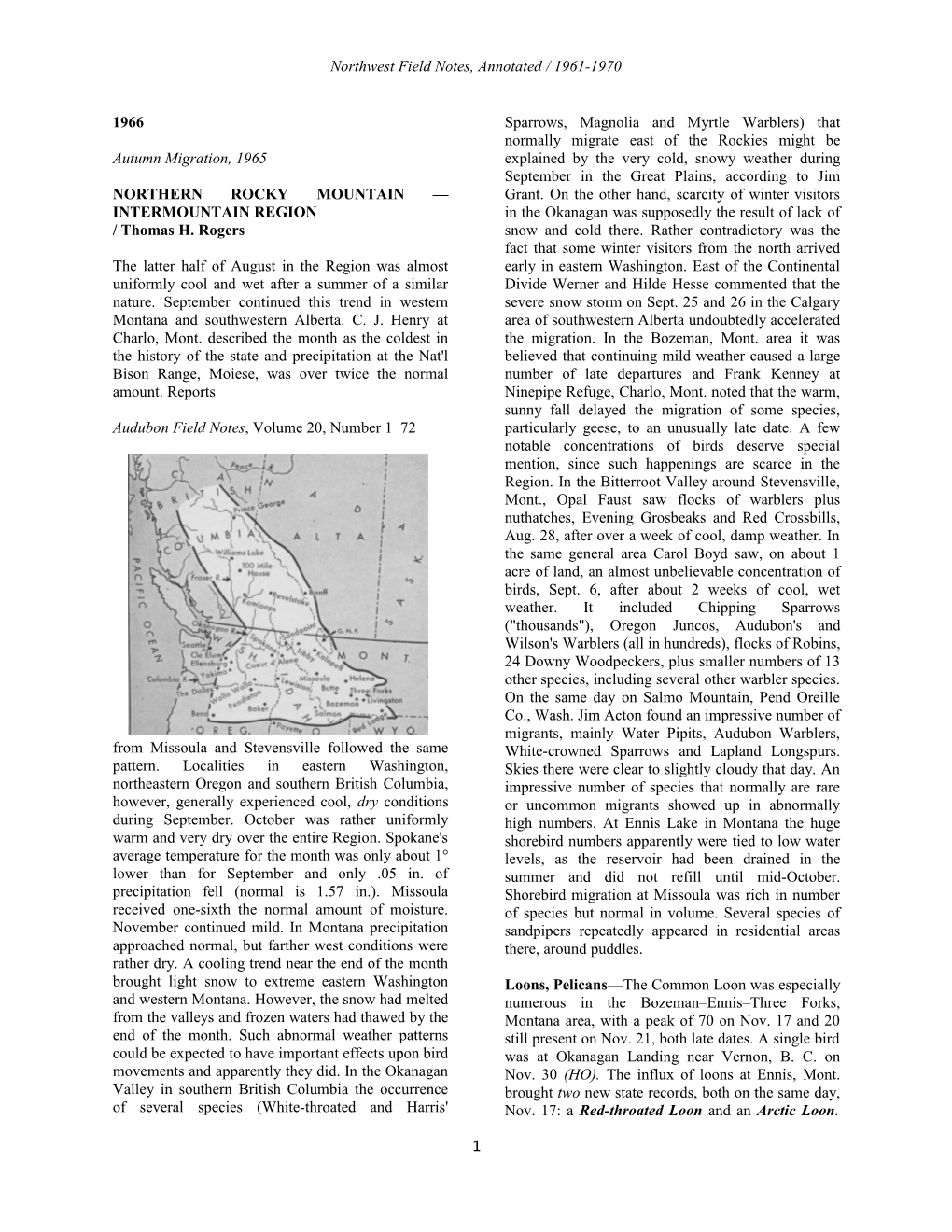 Northwest Field Notes, Annotated / 1961-1970 s1