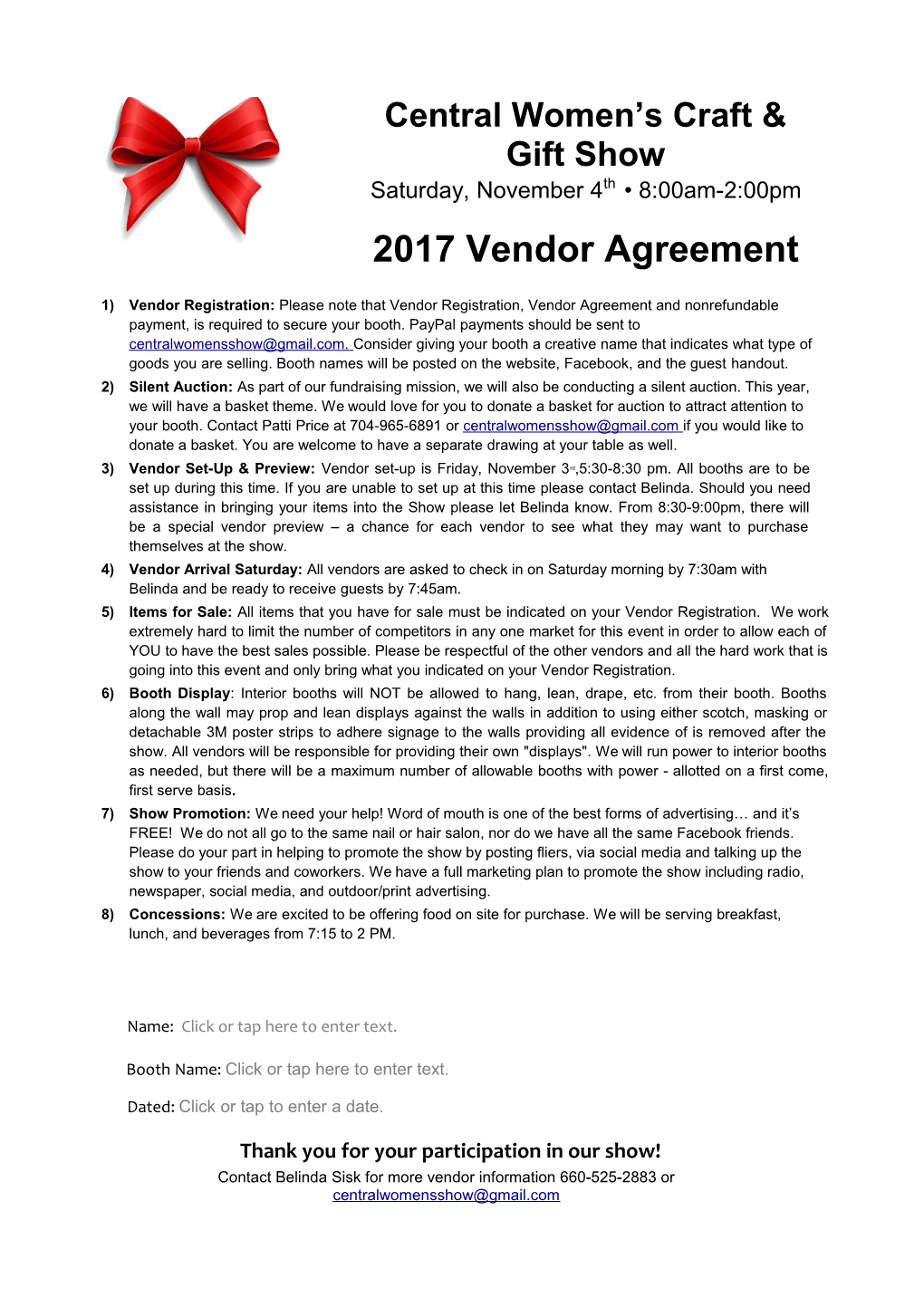 2017 Vendor Agreement