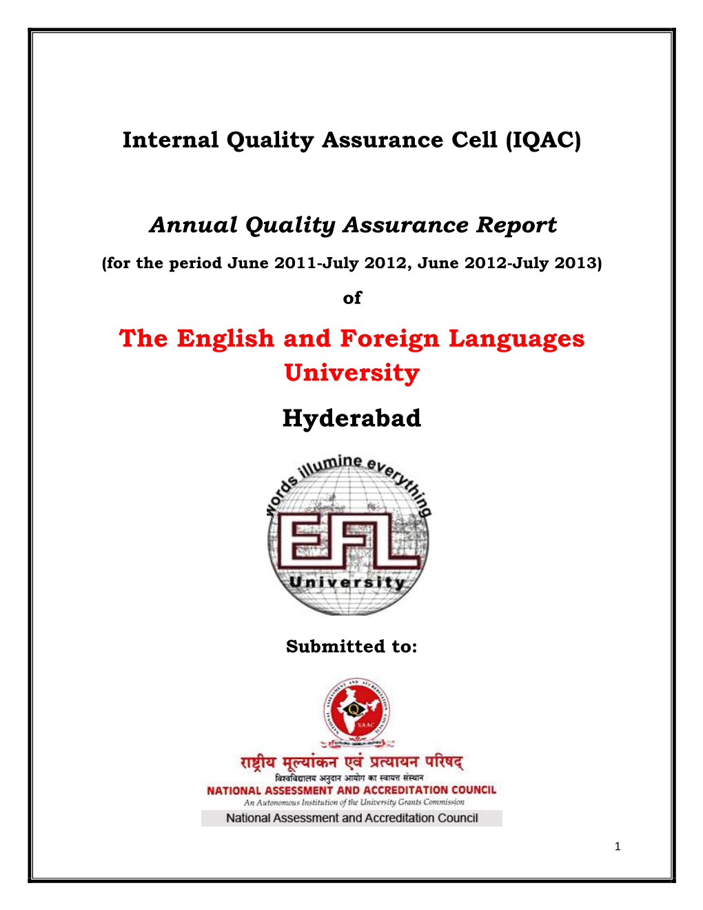 The English and Foreign Languages University Hyderabad