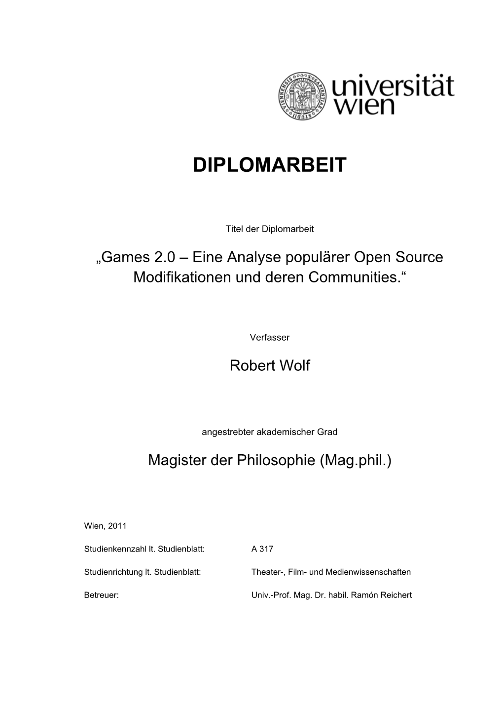 Diplomarbeit