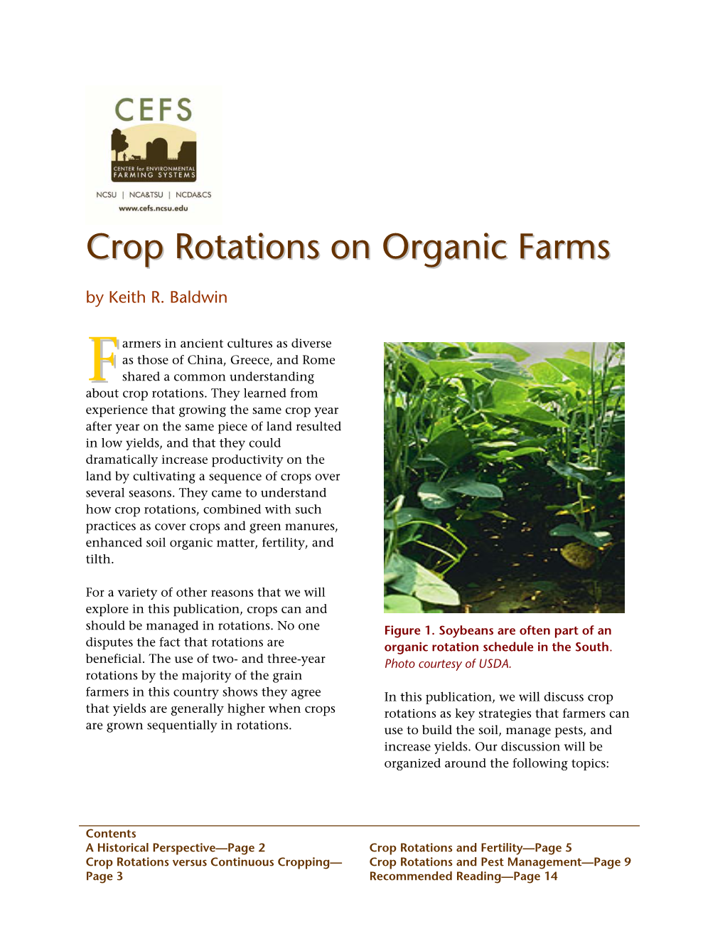 Crop Rotations on Organic Farms 2 • Tobacco—Wheat—Red Clover—Mixed Ecosystem from Potentially Adverse Forages—Corn