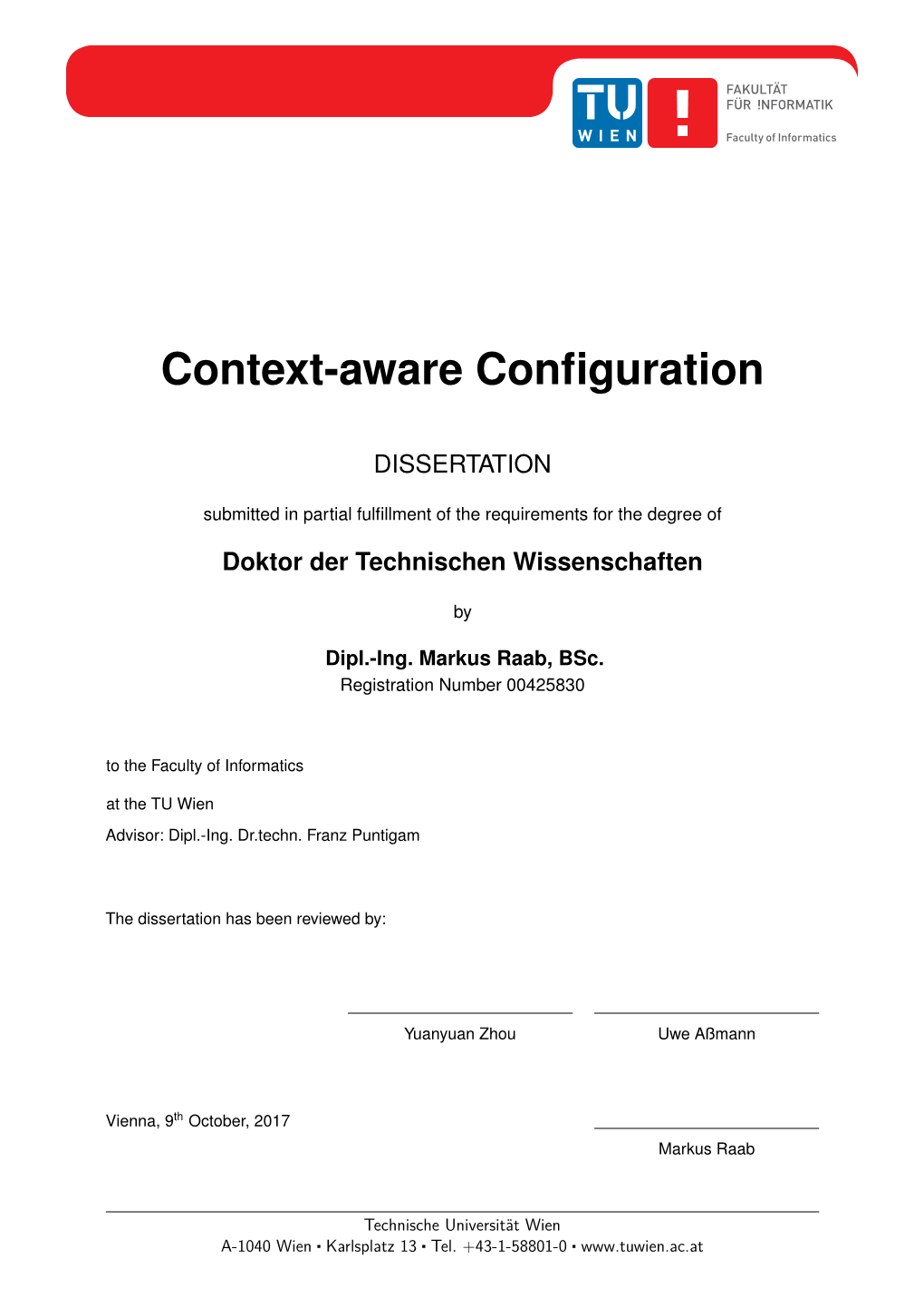 Context-Aware Configuration