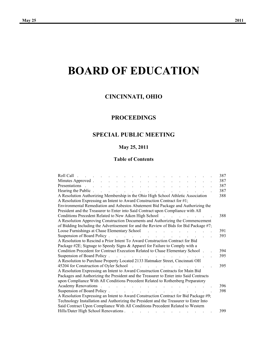 Board of Education