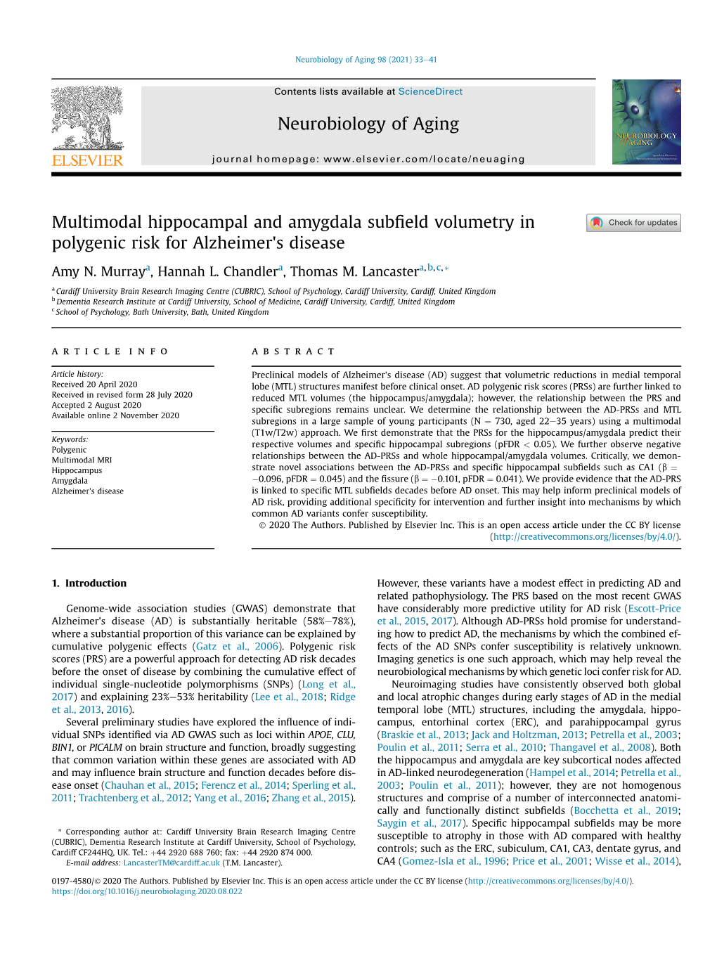 Multimodal Hippocampal and Amygdala Subfield Volumetry in Polygenic Risk for Alzheimer's Disease