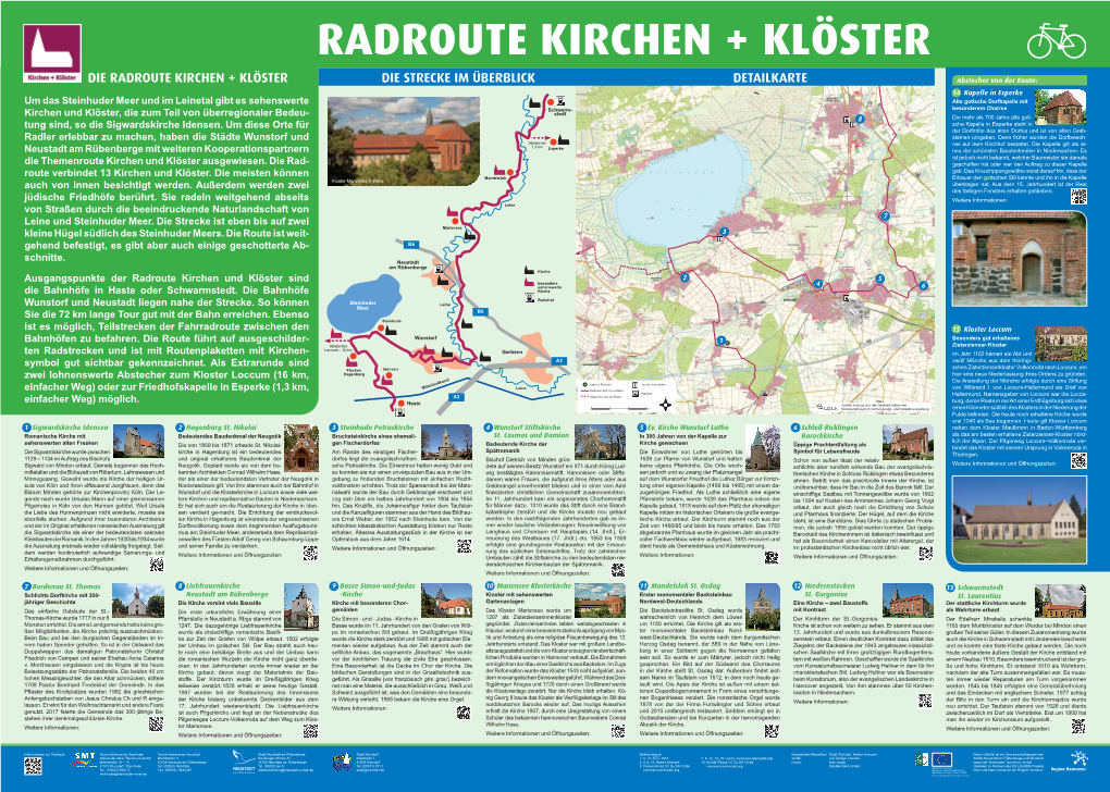 Die Radroute Kirchen + Klöster Die Strecke Im