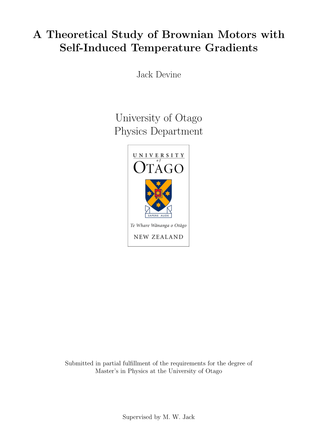 A Theoretical Study of Brownian Motors with Self-Induced Temperature Gradients