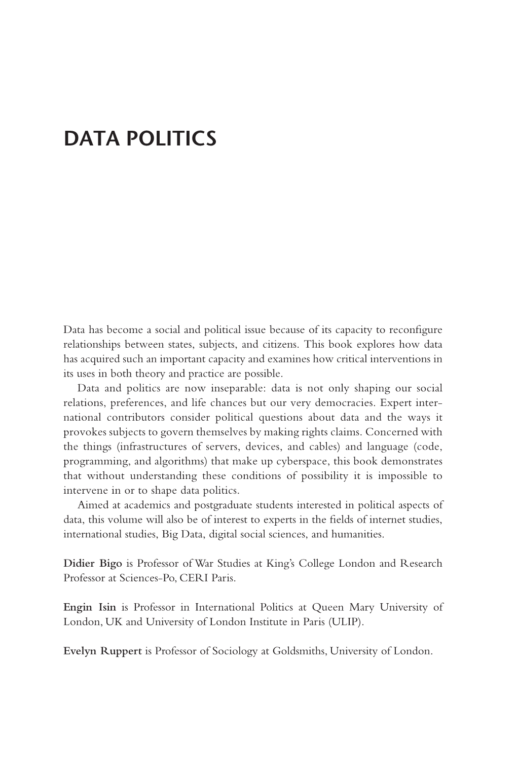 Data Politics