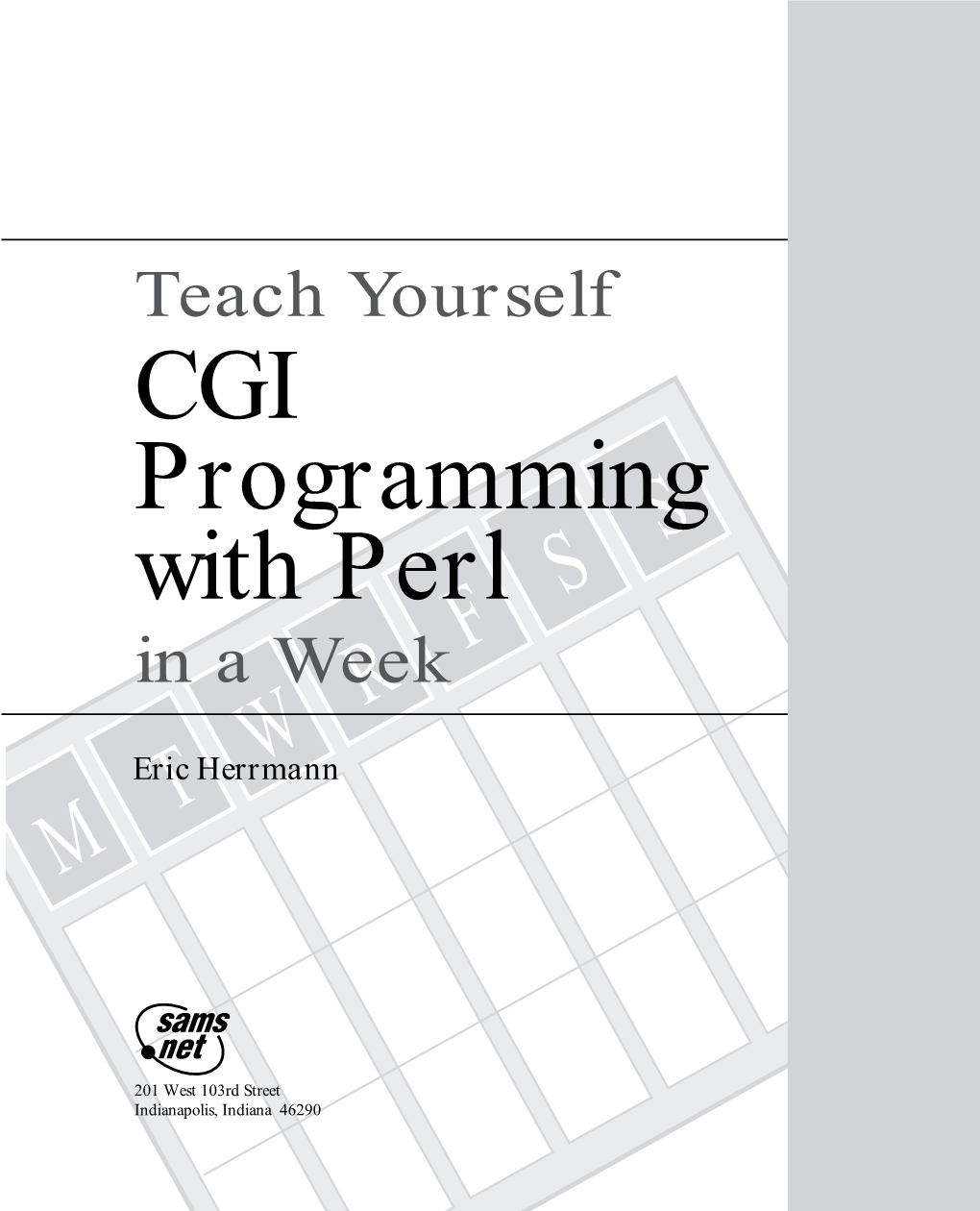 Teach Yourself CGI Programming with Perl in a Week