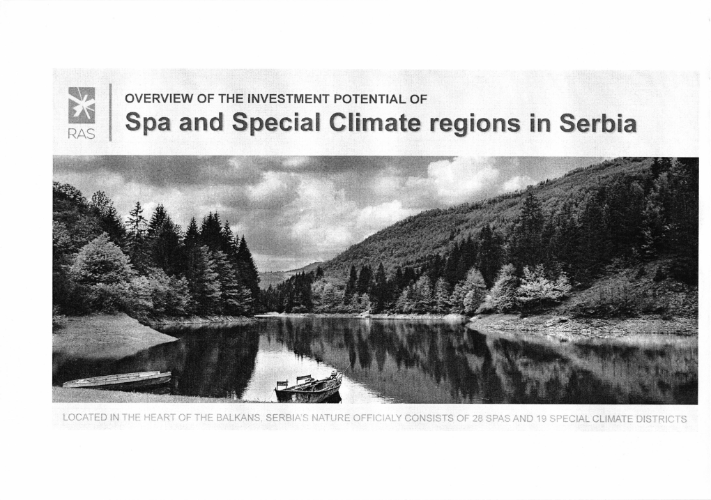 Spa and $Pecial Climate Regions in $Erbia