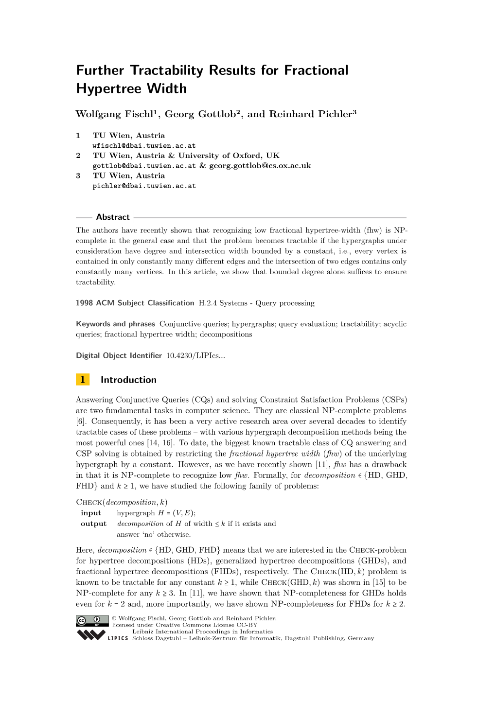 Further Tractability Results for Fractional Hypertree Width