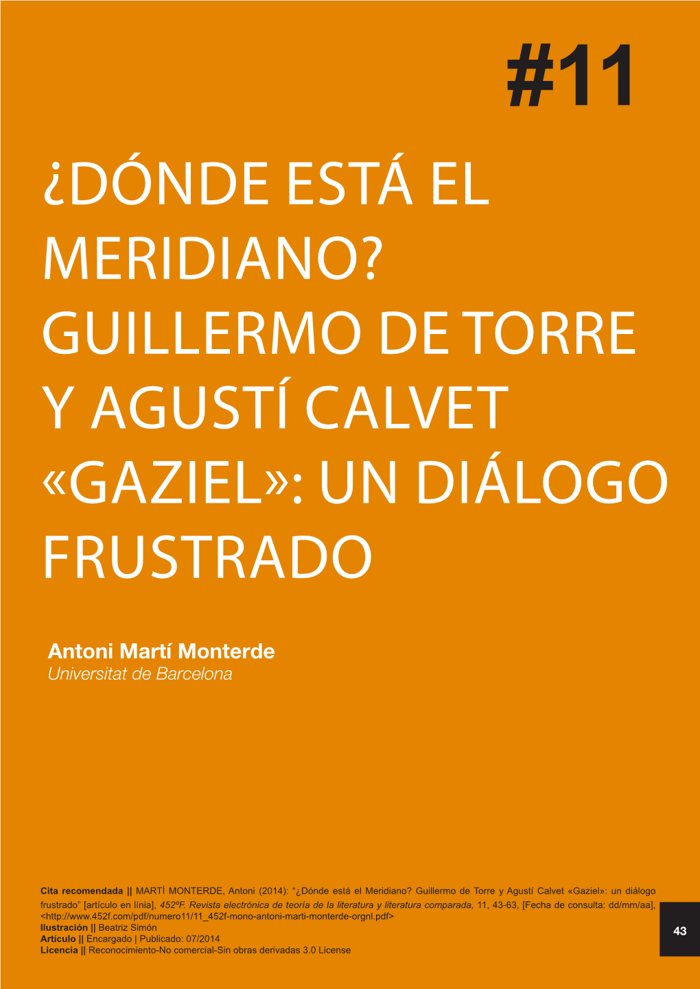 Gaziel»: Un Diálogo Frustrado