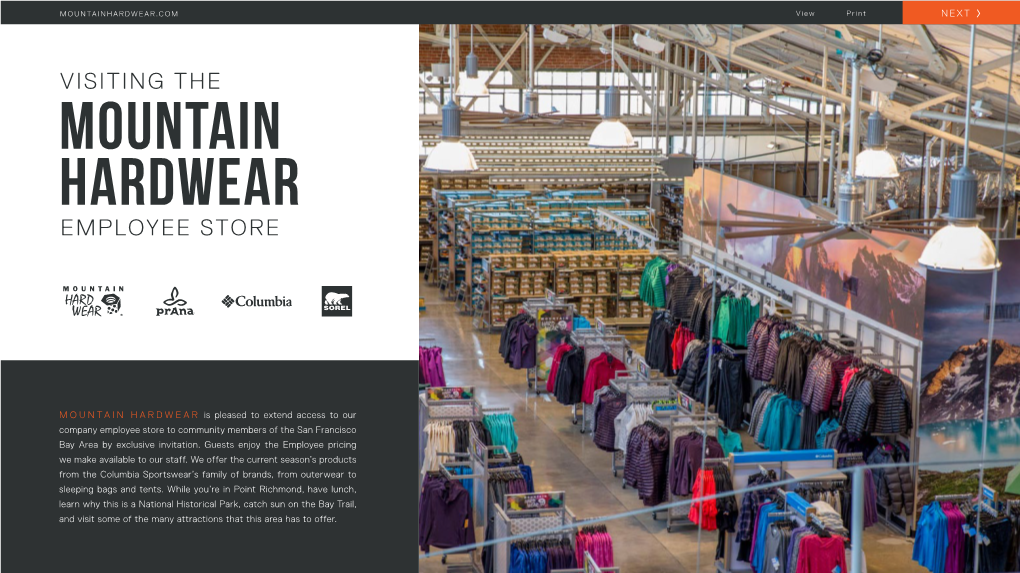 About the Mountain Hardwear Employee Store