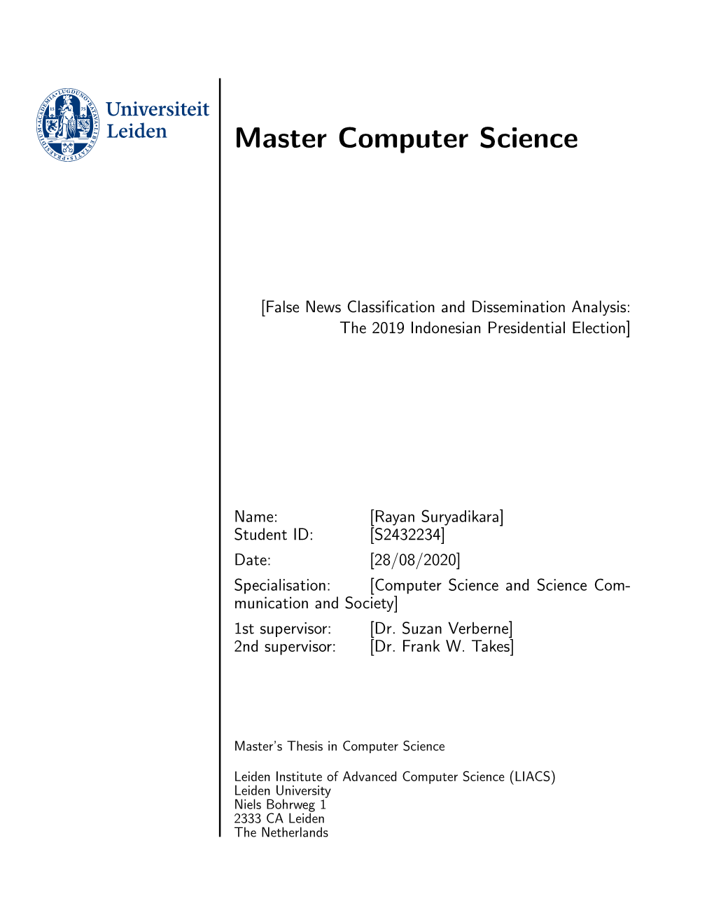 Master Computer Science
