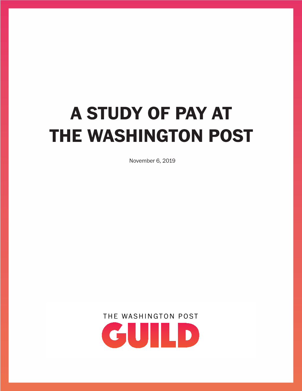 A Study of Pay at the Washington Post