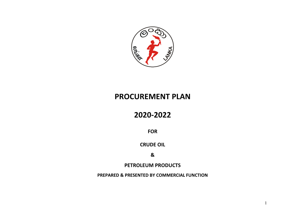 Procurement Plan 2020-2022