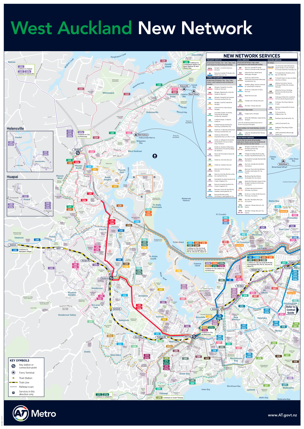 See the New West Auckland Network Map (PDF 3MB)