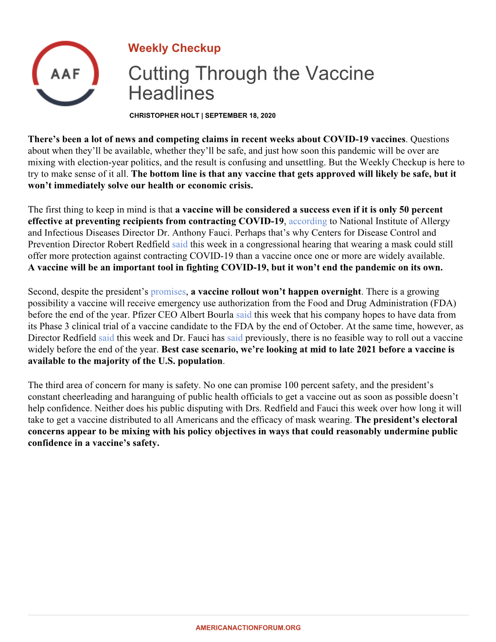 Cutting Through the Vaccine Headlines