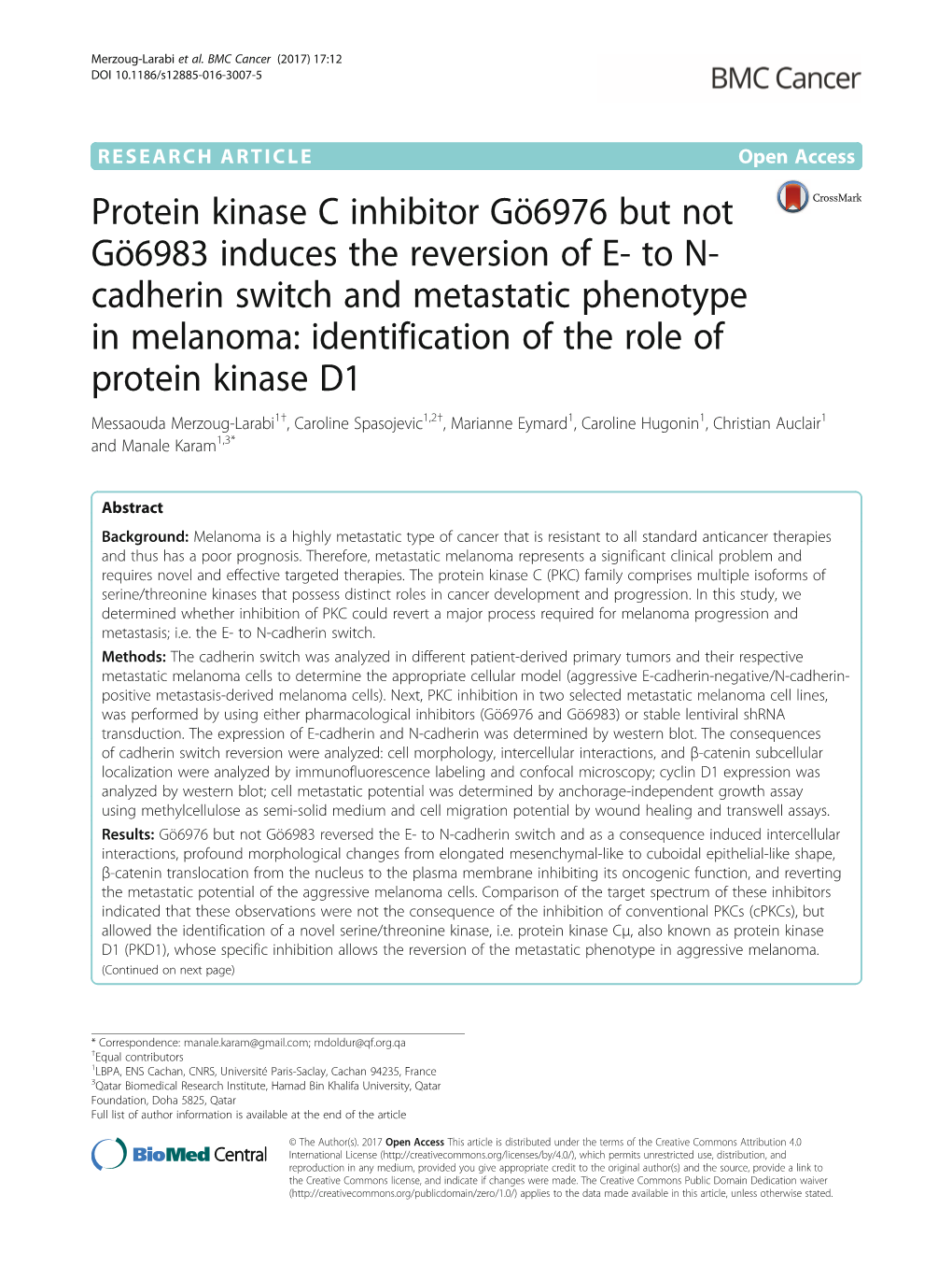 Protein Kinase C Inhibitor Gö6976 but Not Gö6983 Induces the Reversion
