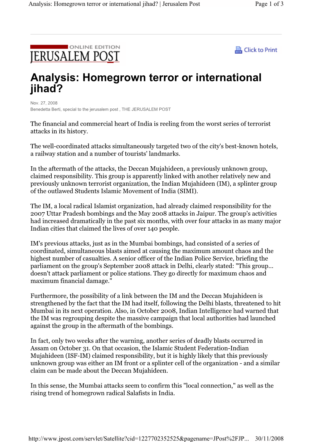 Analysis: Homegrown Terror Or International Jihad? | Jerusalem Post Page 1 of 3