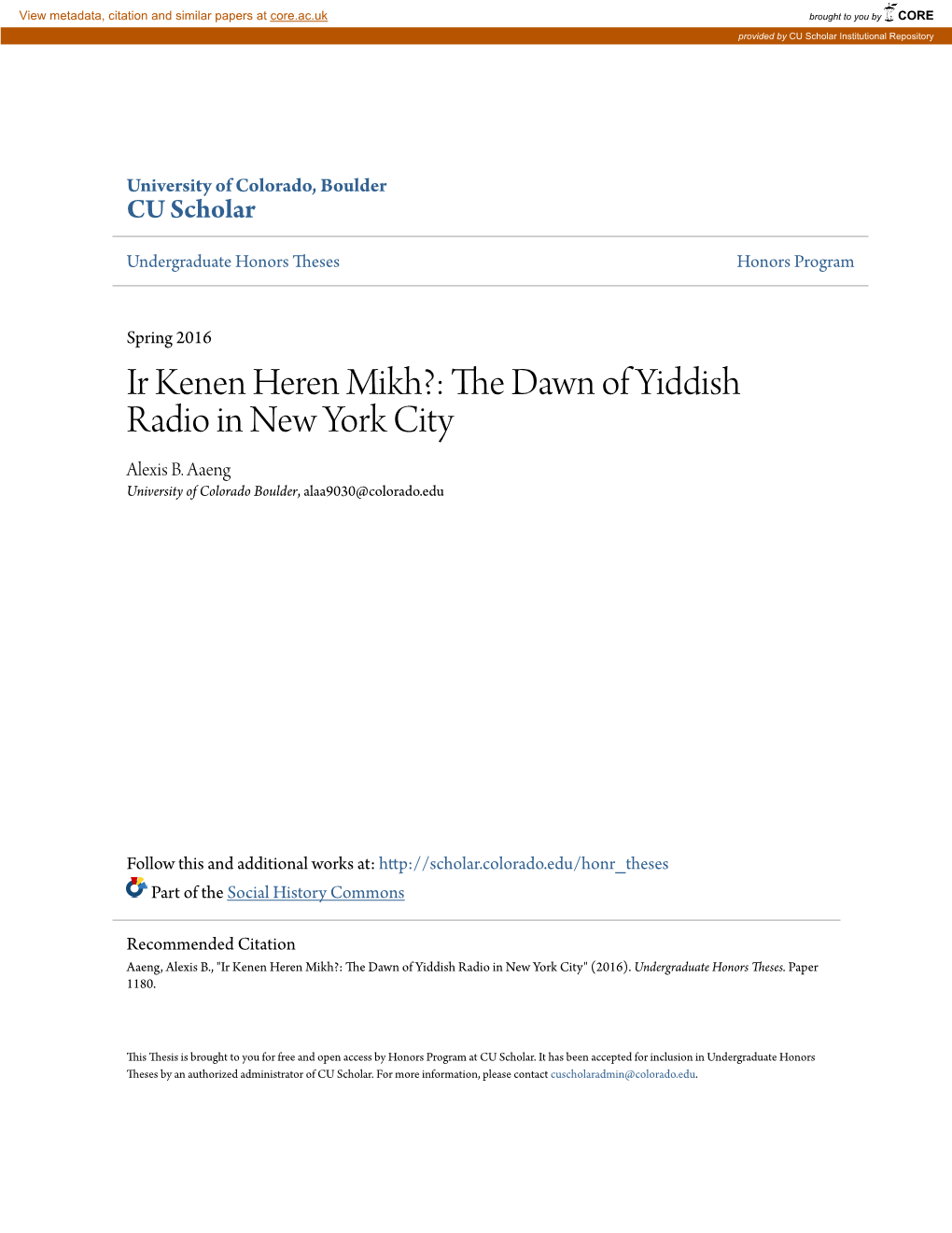 The Dawn of Yiddish Radio in New York City