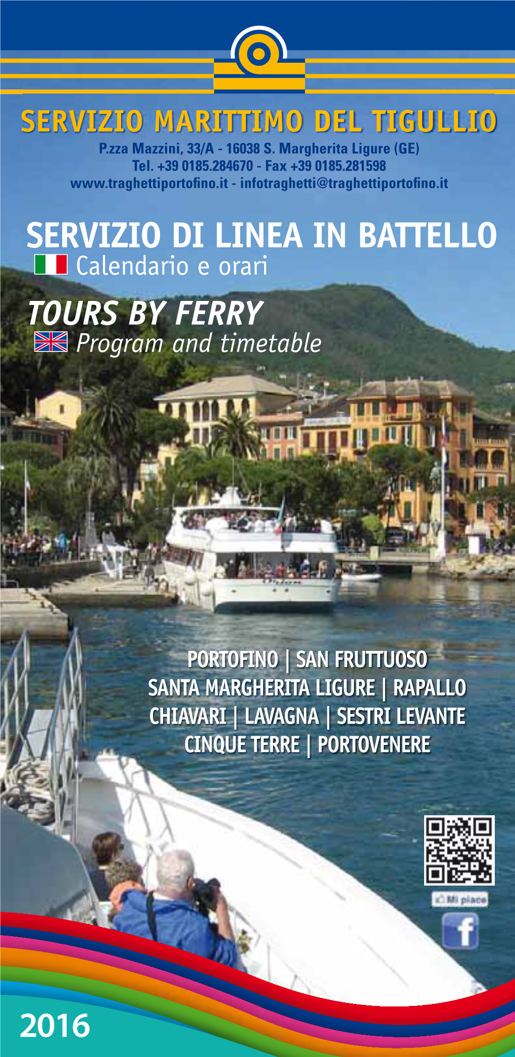 SERVIZIO DI LINEA in BATTELLO Calendario E Orari TOURS by FERRY Program and Timetable