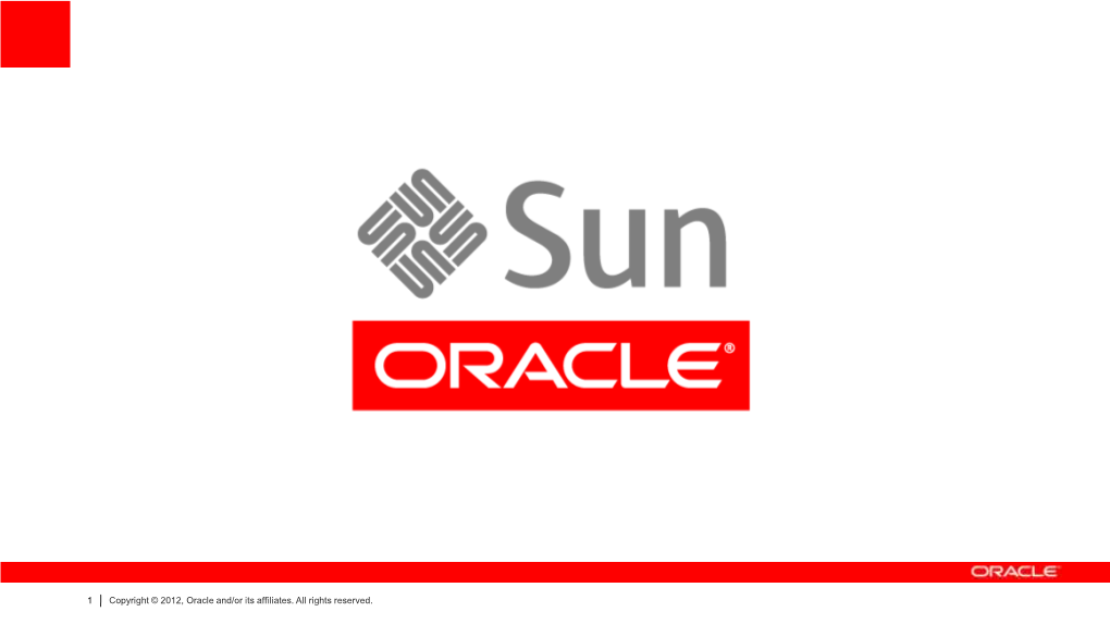 Oracle Solaris 11 - Best Practices Detlef Drewanz Principal Sales Consultant 3 Copyright © 2012, Oracle And/Or Its Affiliates