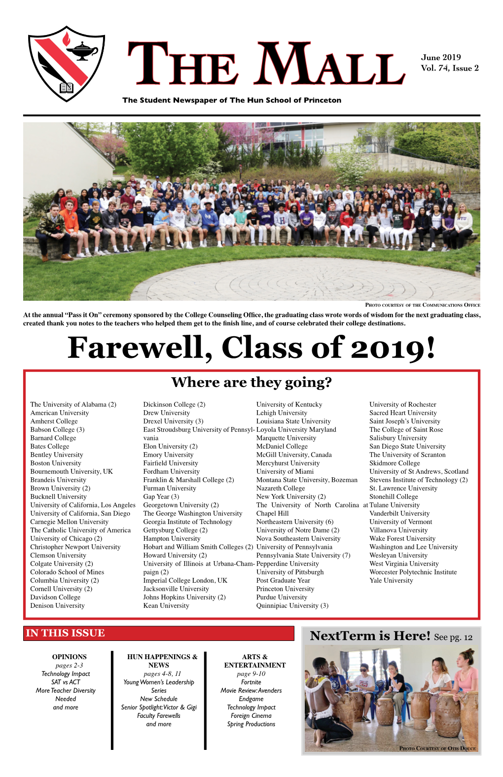 Farewell, Class of 2019! Where Are They Going?