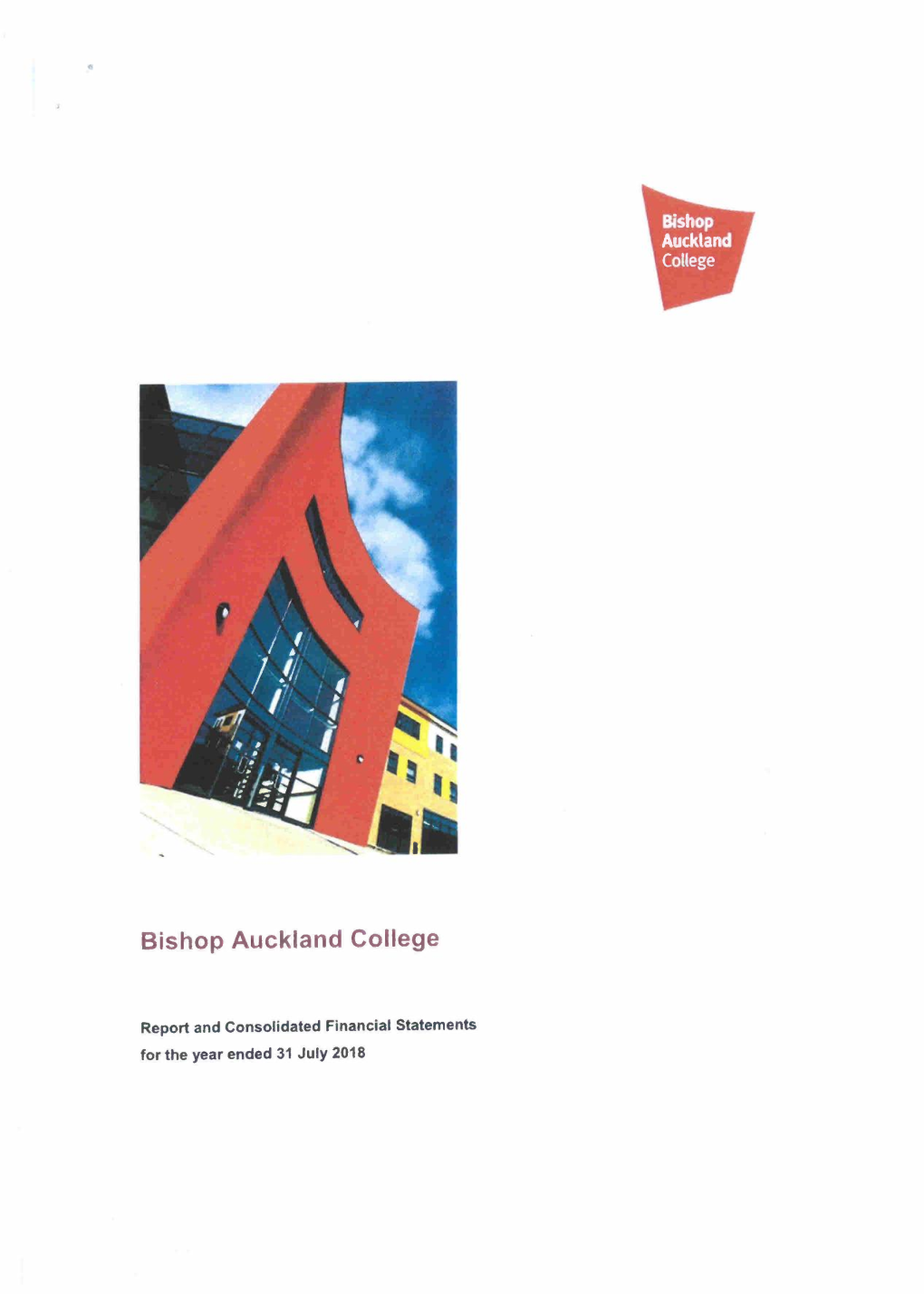 Financial Statement -.. Bishop Auckland College