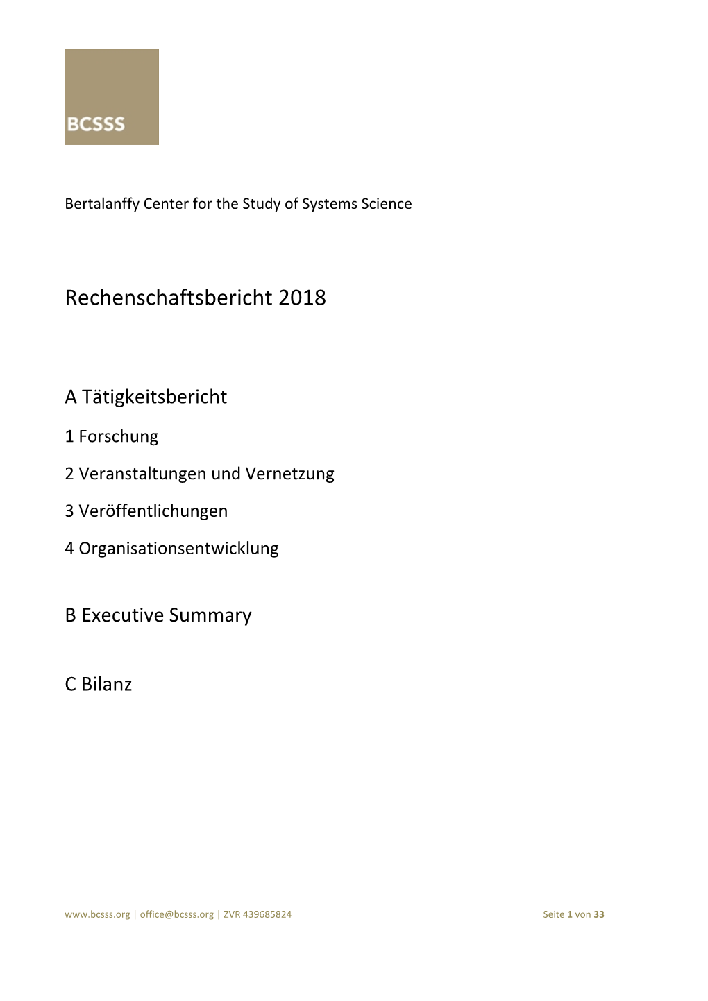 Rechenschaftsbericht 2018