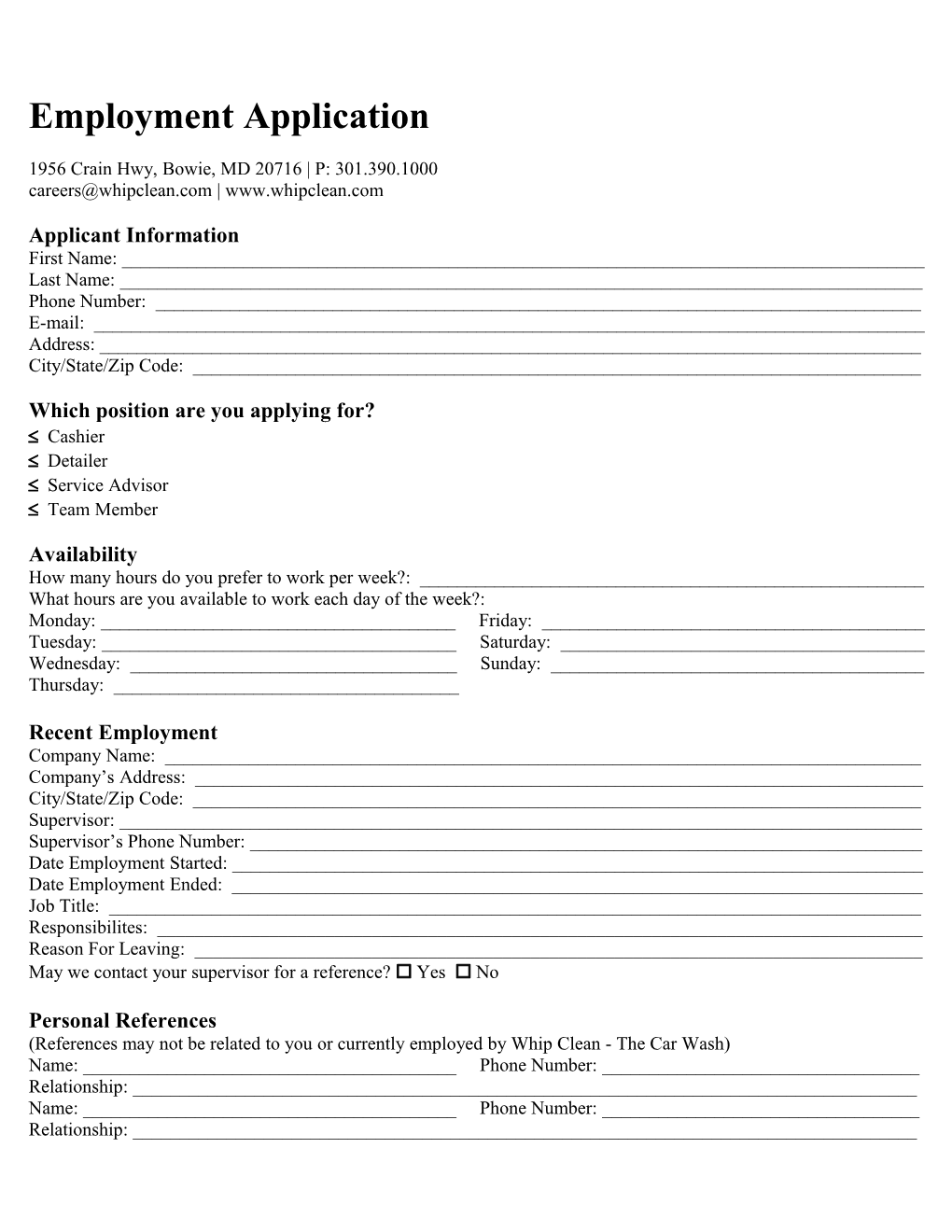 Employment Application s14