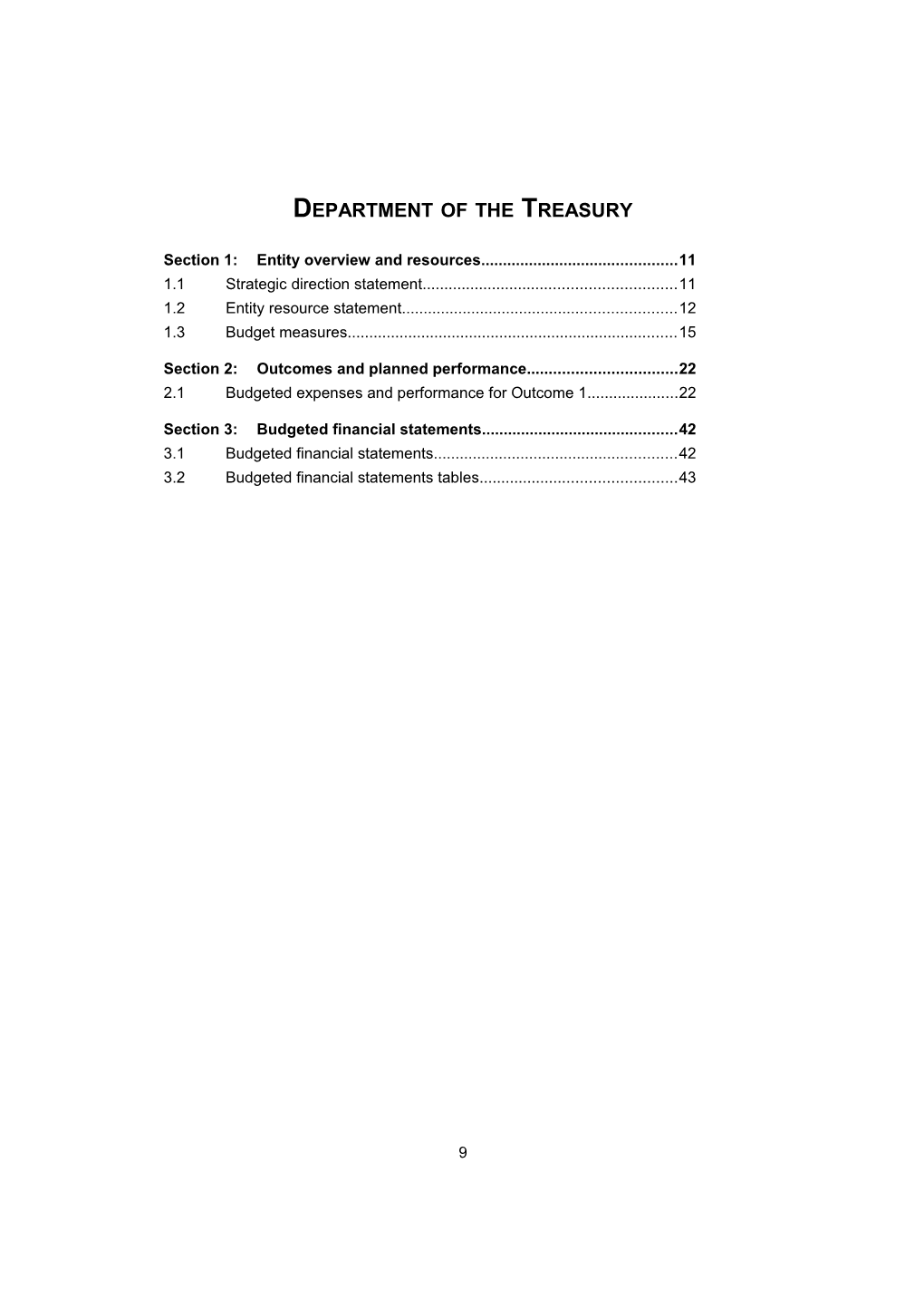 Australian 2017-18 Budget Portfolio Statements - Department of the Treasury