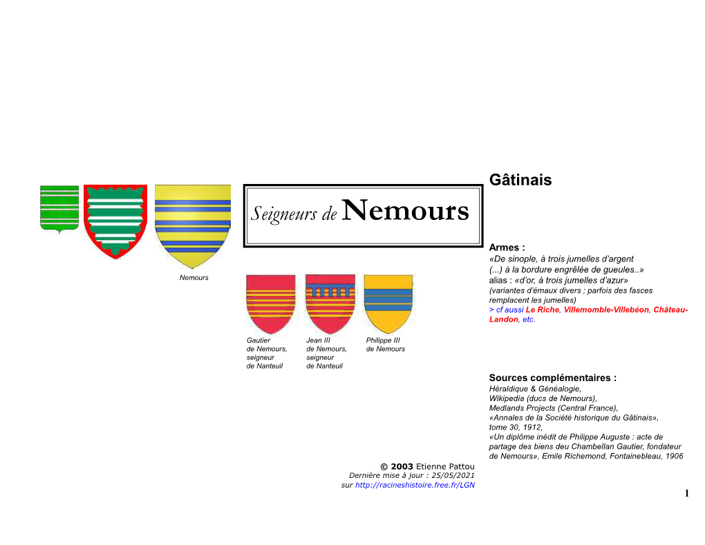 Seigneurs De Nemours